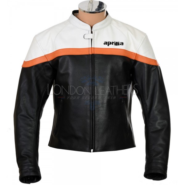 Aprilia Vintage Classic Leather Motorcycle Biker Jacket